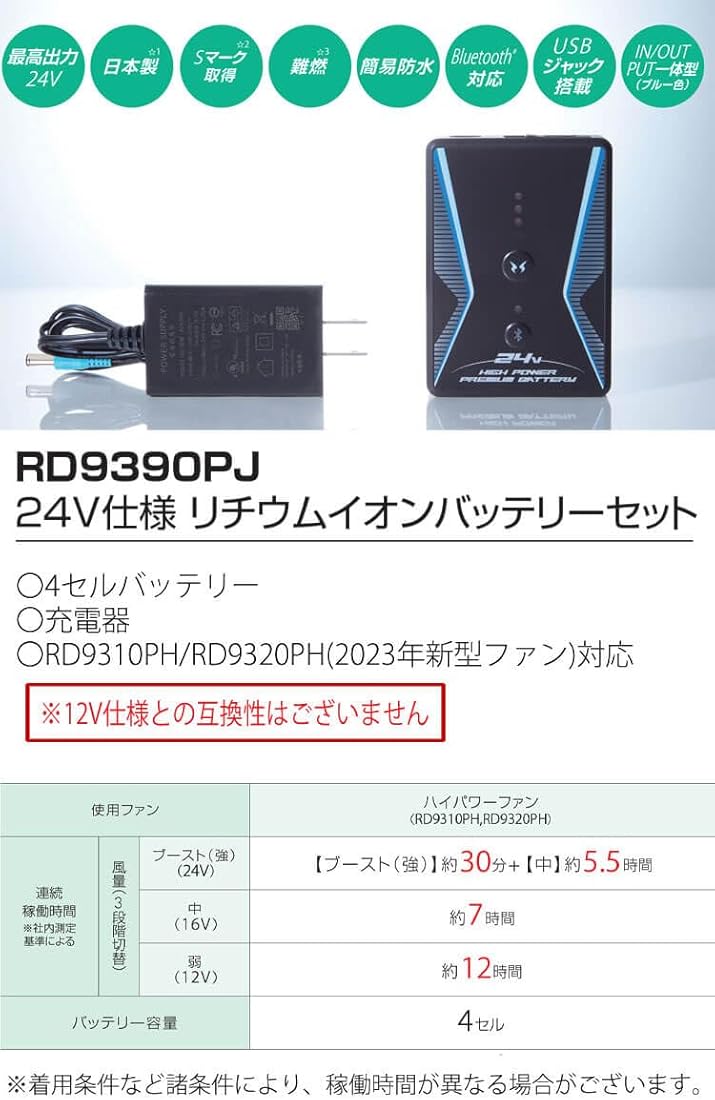 Amazon.co.jp: [サンエス] 作業着 空調風神服 ファンセット (ななめ